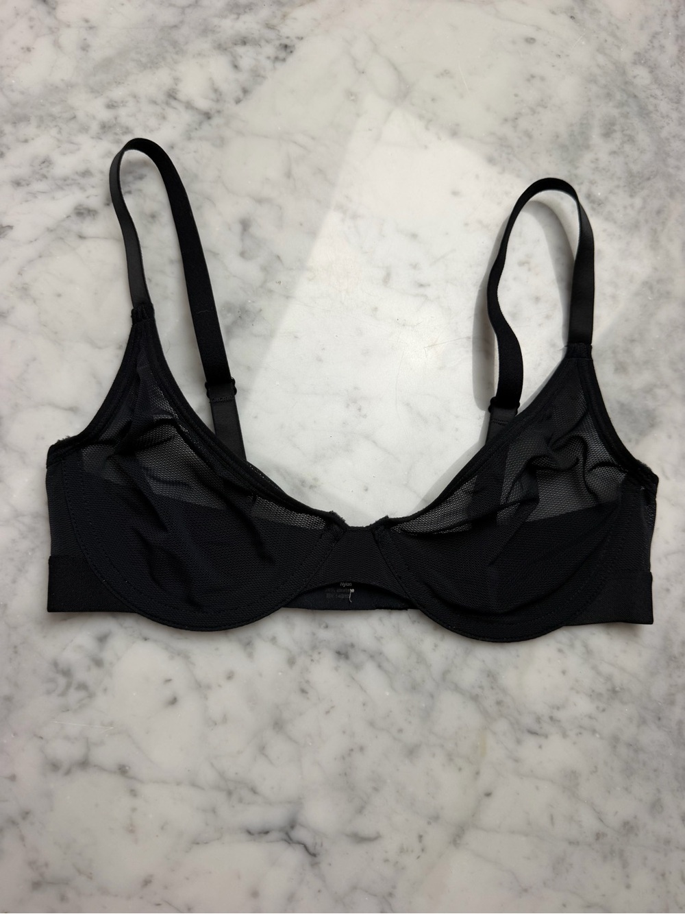 Negative Underwear Black Sheer Mesh Underwire Bra